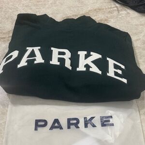 Parke Forest Green Mockneck Sweatshirt 
Size: unisex S/M 
in original packaging